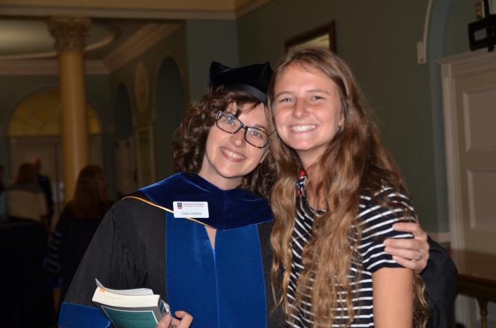 Dr Casie LeGette and graduating senior Morgan Adams at our Honors and Graduation ceremony