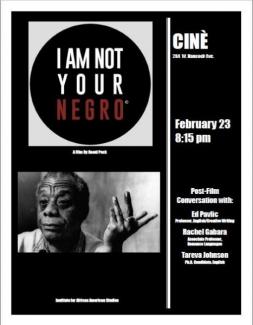 poster for I Am Not Your Negro special screening